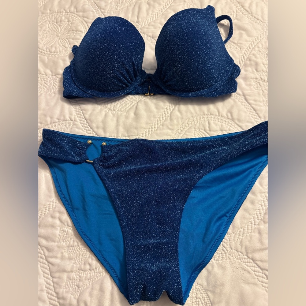 Victoria's Secret Dark Blue Sparkle Bikini